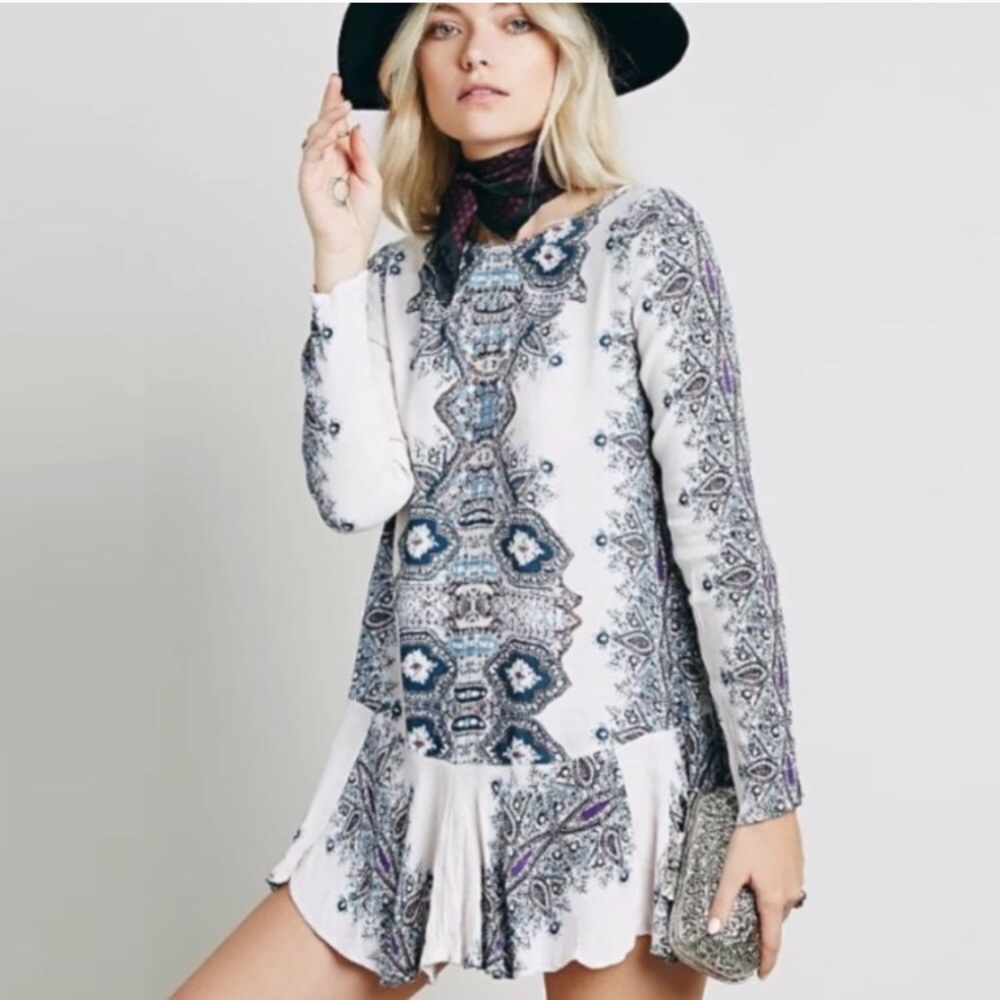 Free People paisley tunic/ mini dress